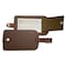 Dacasso Chocolate Brown Leather Luggage Tag AG-3498 - alternate 1